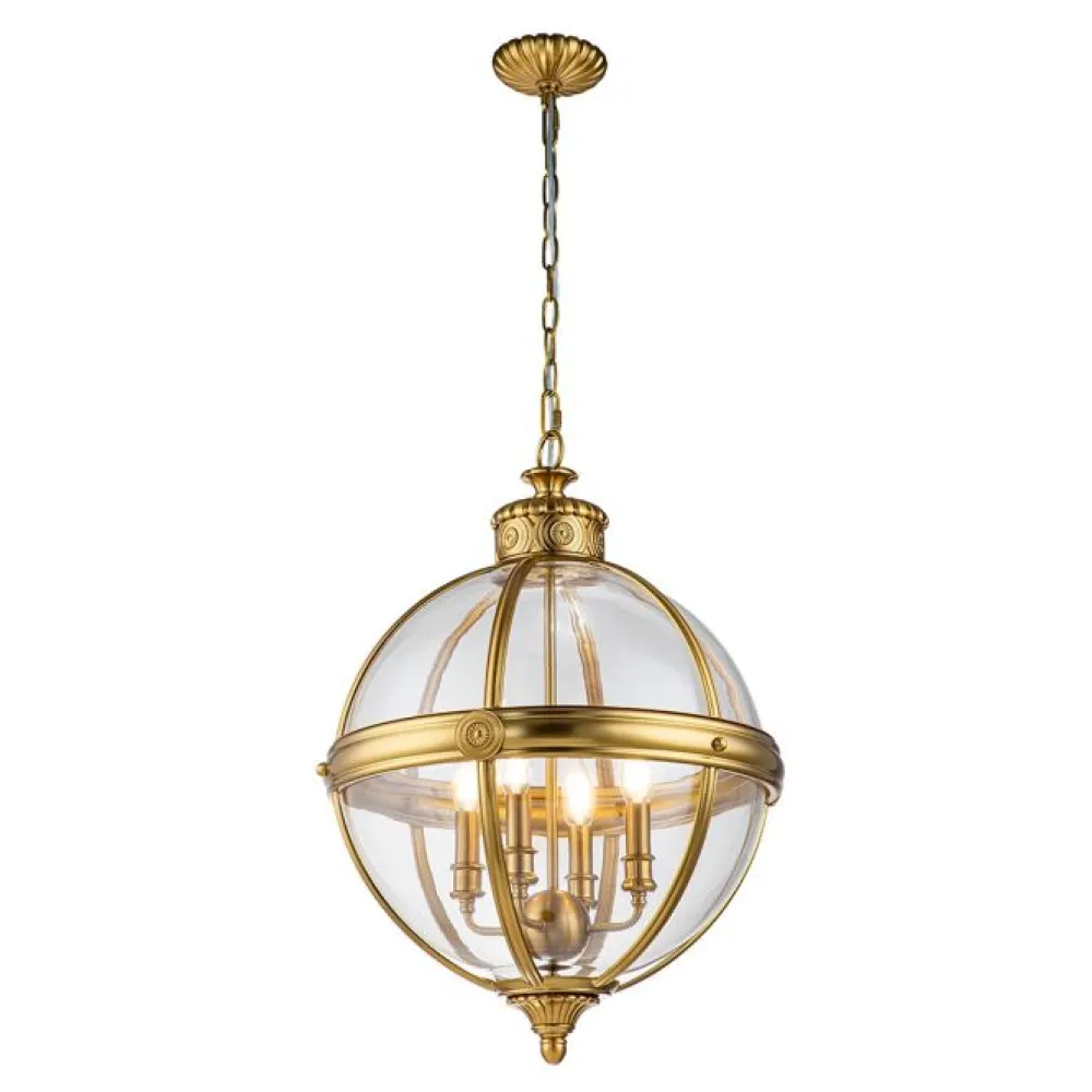 Hot Elstead Lighting Adams Ø50 taklampa Mässing
