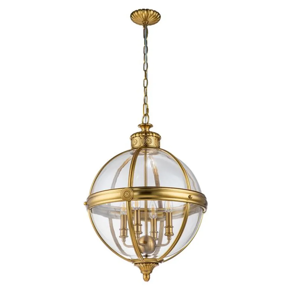Hot Elstead Lighting Adams Ø50 taklampa Mässing