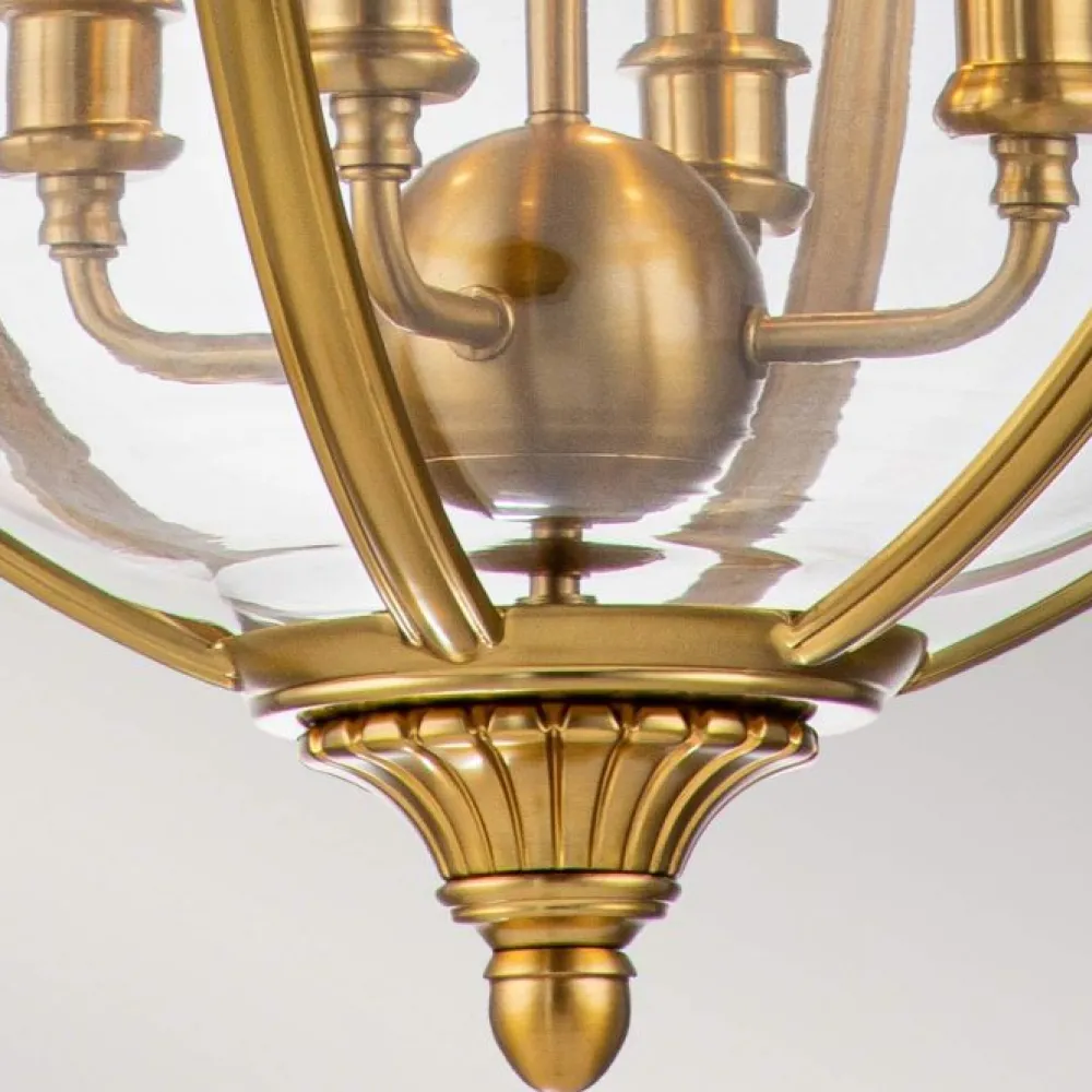 Hot Elstead Lighting Adams Ø50 taklampa Mässing