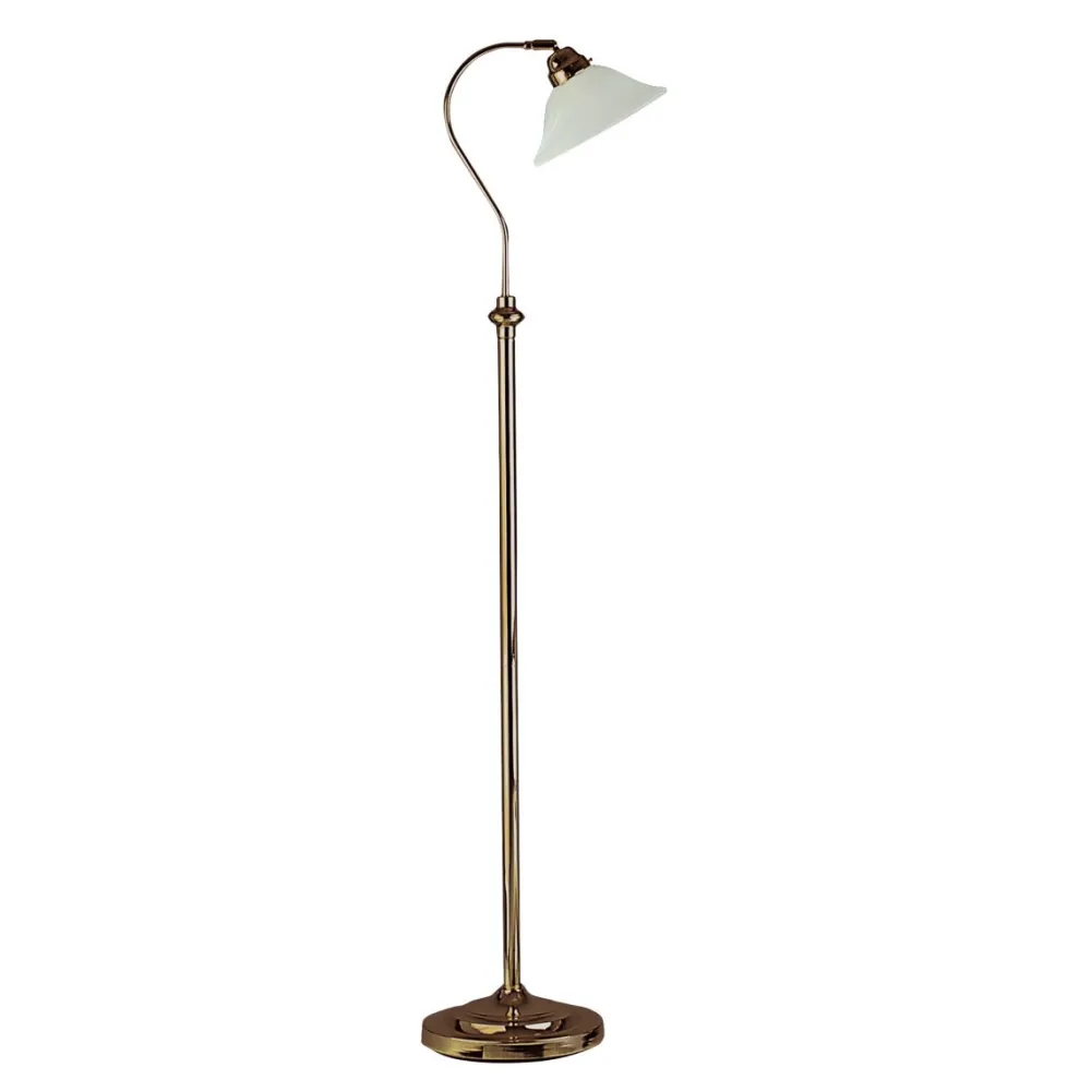 Clearance Searchlight Adjustable golvlampa Antikmässing