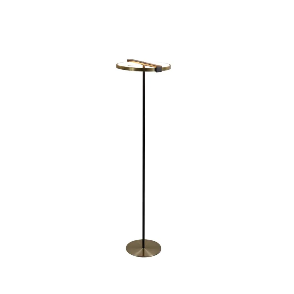 Searchlight Aerial golvlampa Mässing/svart