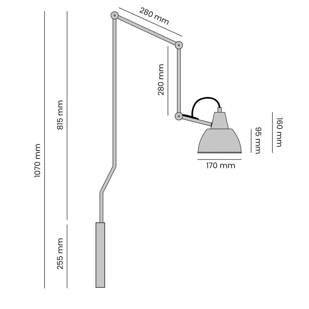Clearance Artera Aida 75cm vägglampa