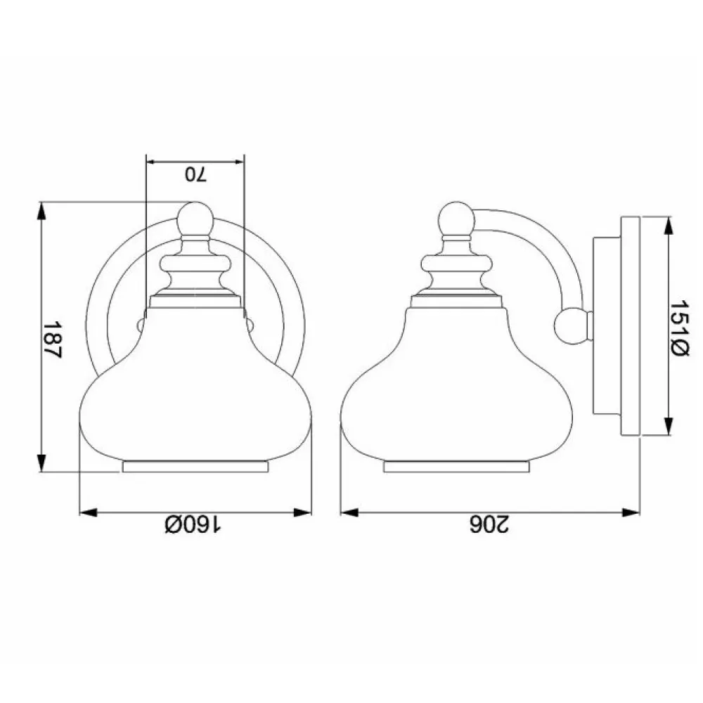 Elstead Lighting Ainsley Ø16 badrumslampa