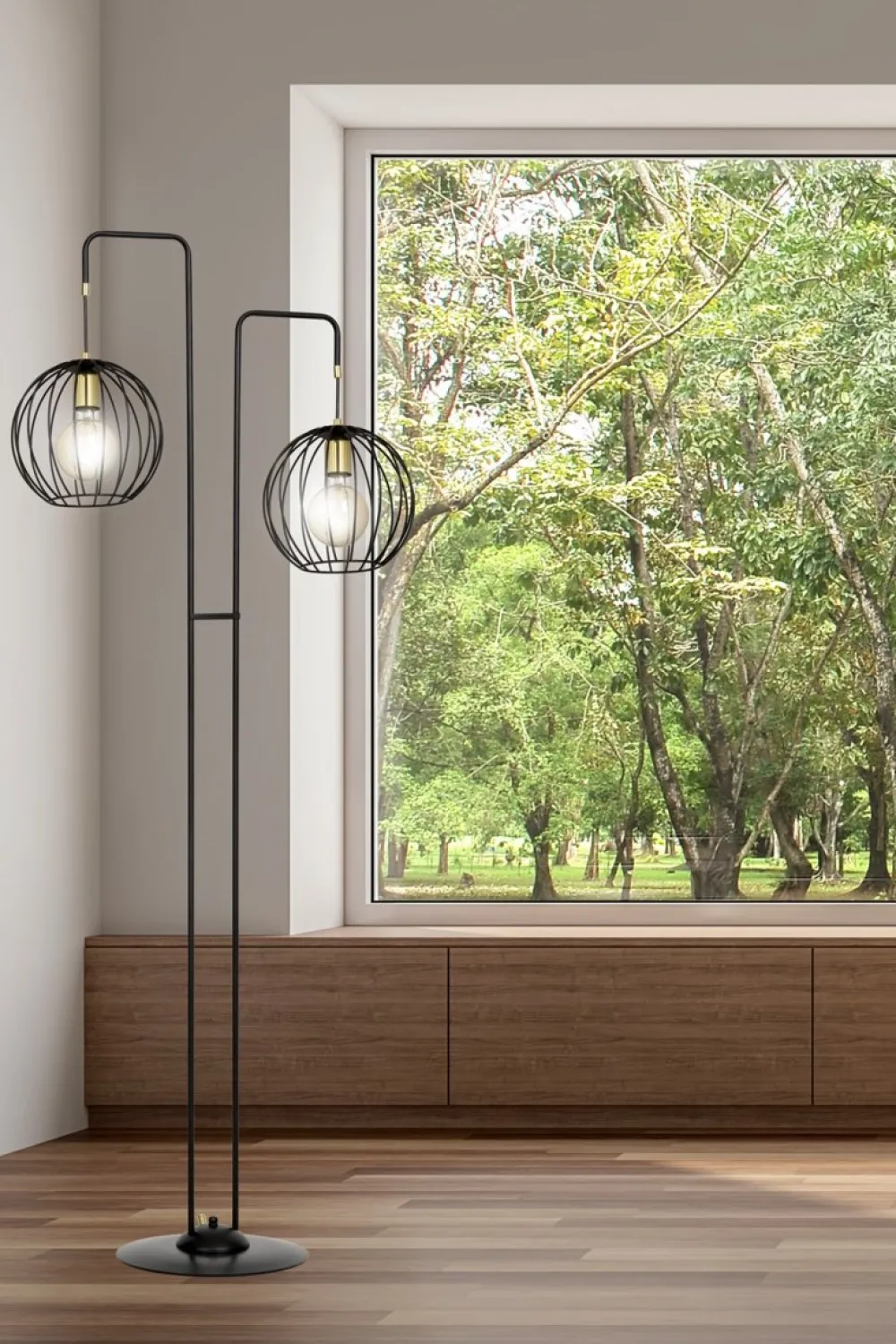Discount Emibig Lighting Albio Lp2 golvlampa Svart