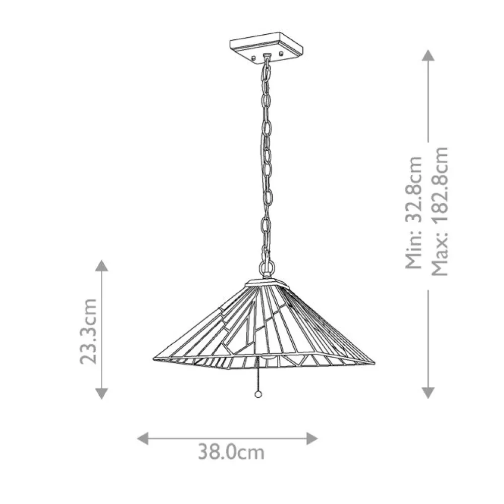 Hot Elstead Lighting Alderley 38cm Flerfärgad