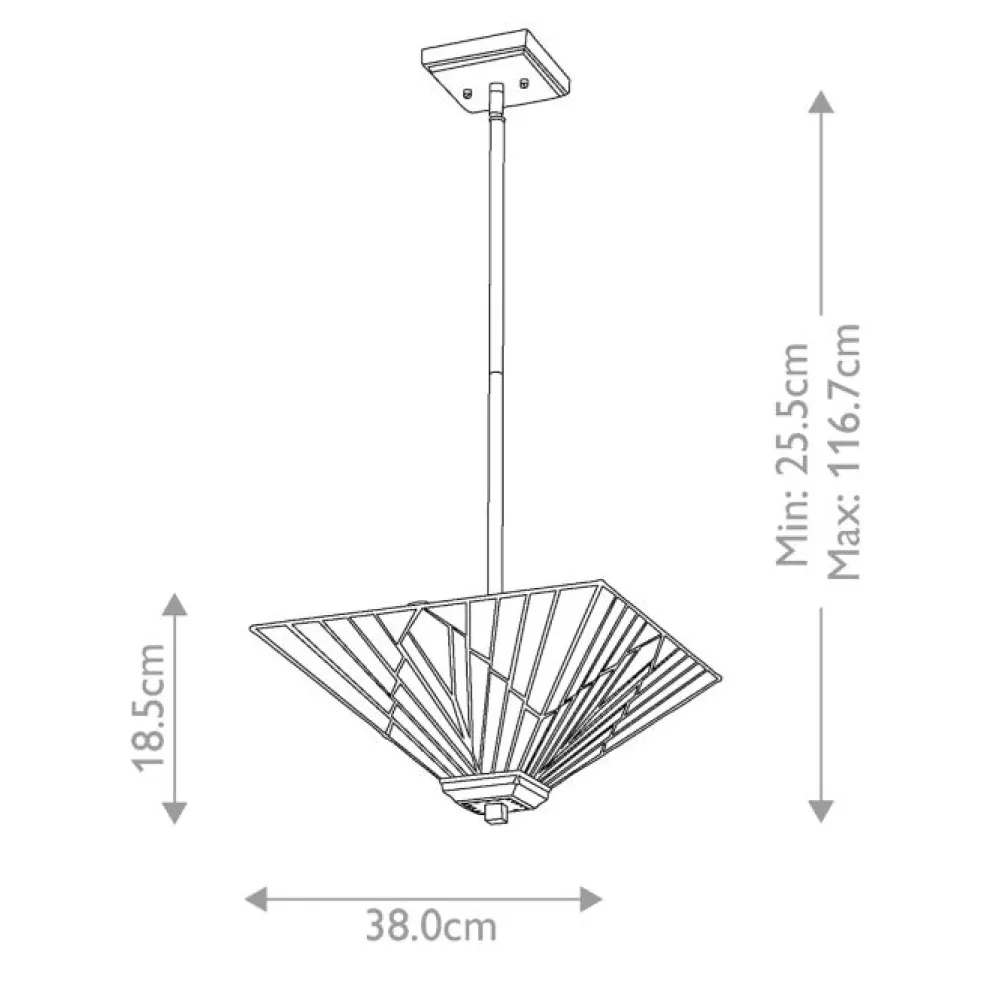 Hot Elstead Lighting Alderley 38cm Flerfärgad
