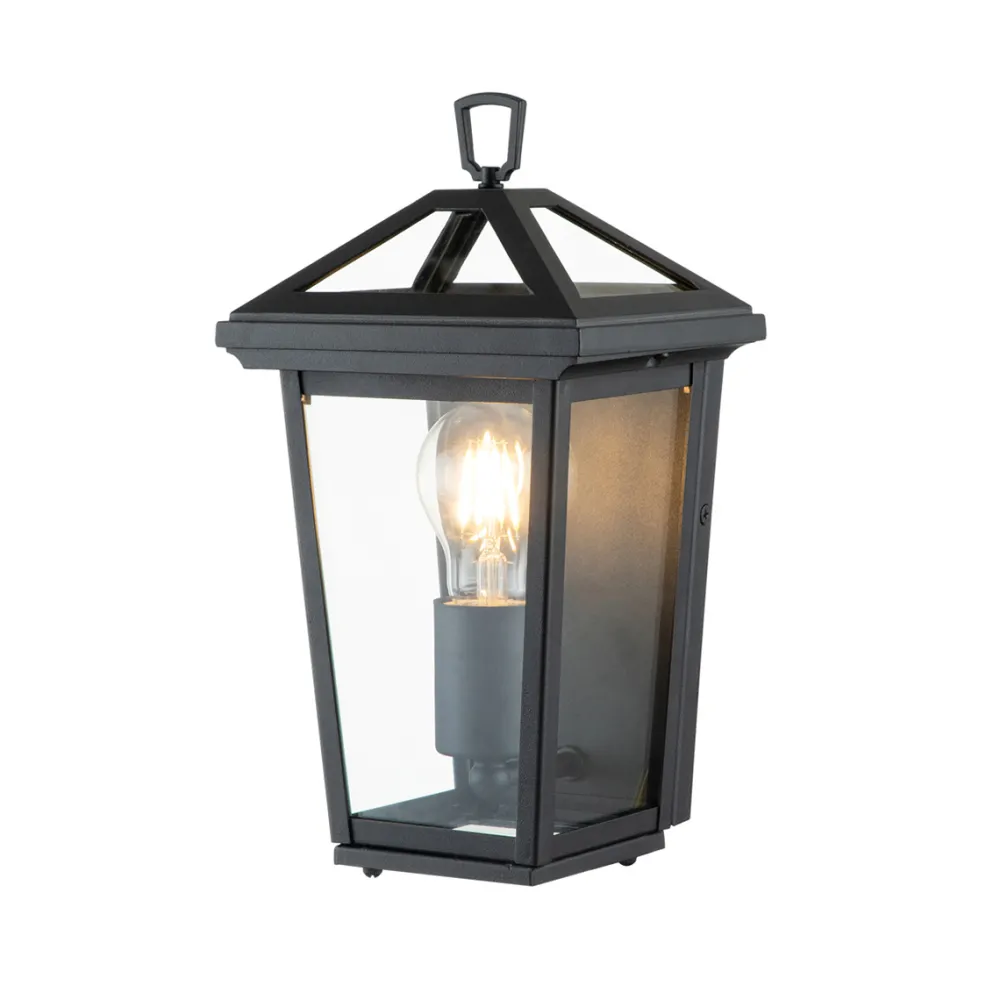 Clearance Elstead Lighting Alford Place 30cm utelampa Svart