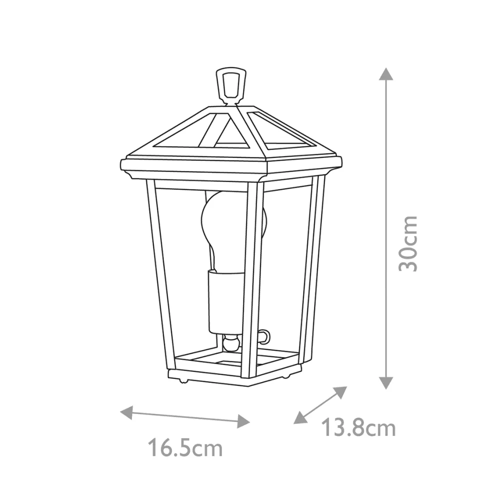 Clearance Elstead Lighting Alford Place 30cm utelampa Svart