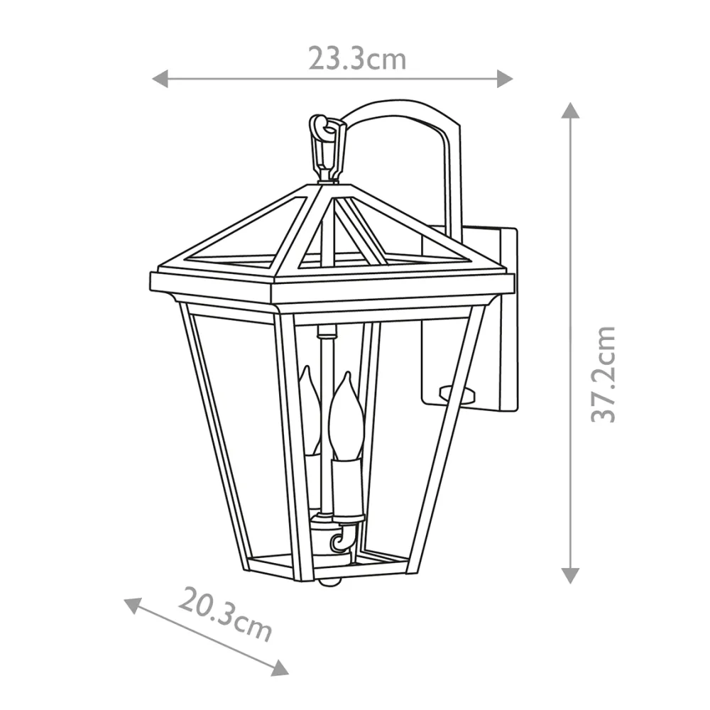 New Elstead Lighting Alford Place 37cm utelampa Svart