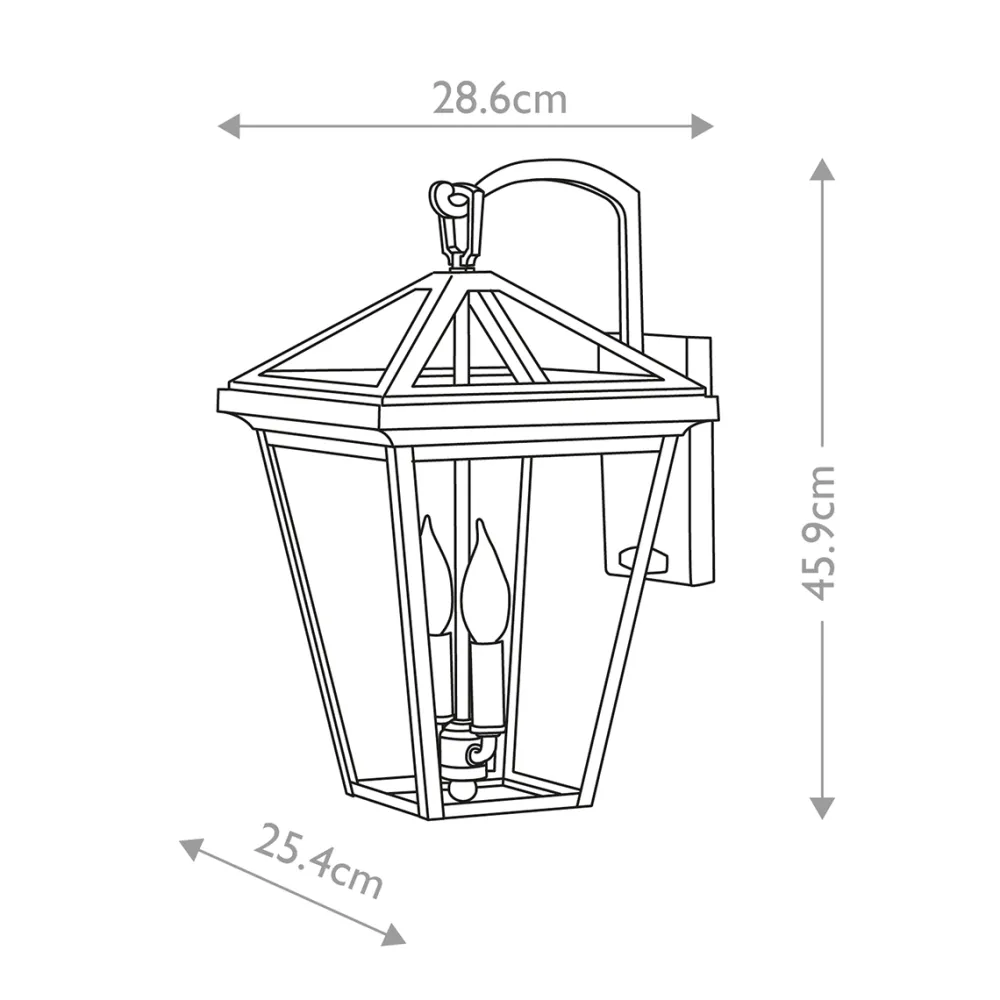 Hot Elstead Lighting Alford Place 46cm utelampa Svart
