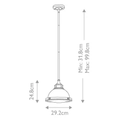 Elstead Lighting Amelia Ø30 taklampa Brons/mässing