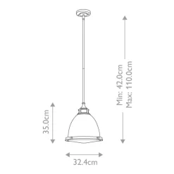 New Elstead Lighting Amelia Ø32 taklampa