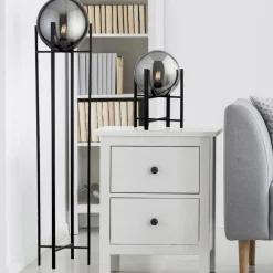 Outlet Searchlight Amsterdam golvlampa Svart