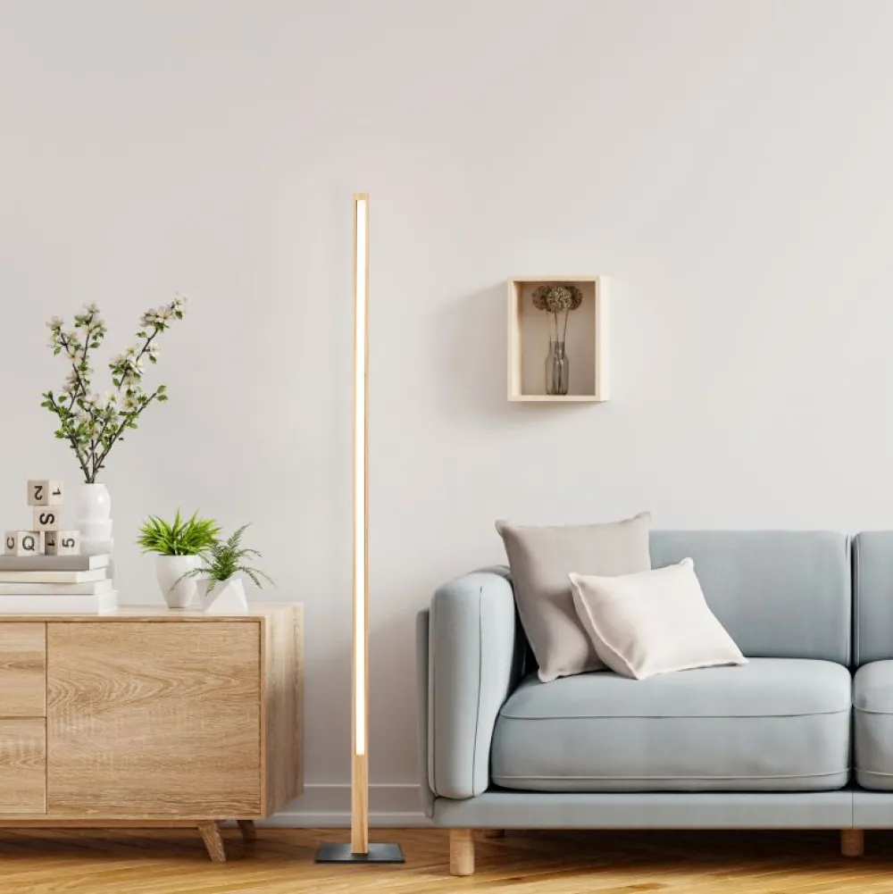 New Brilliant Arion golvlampa Trä