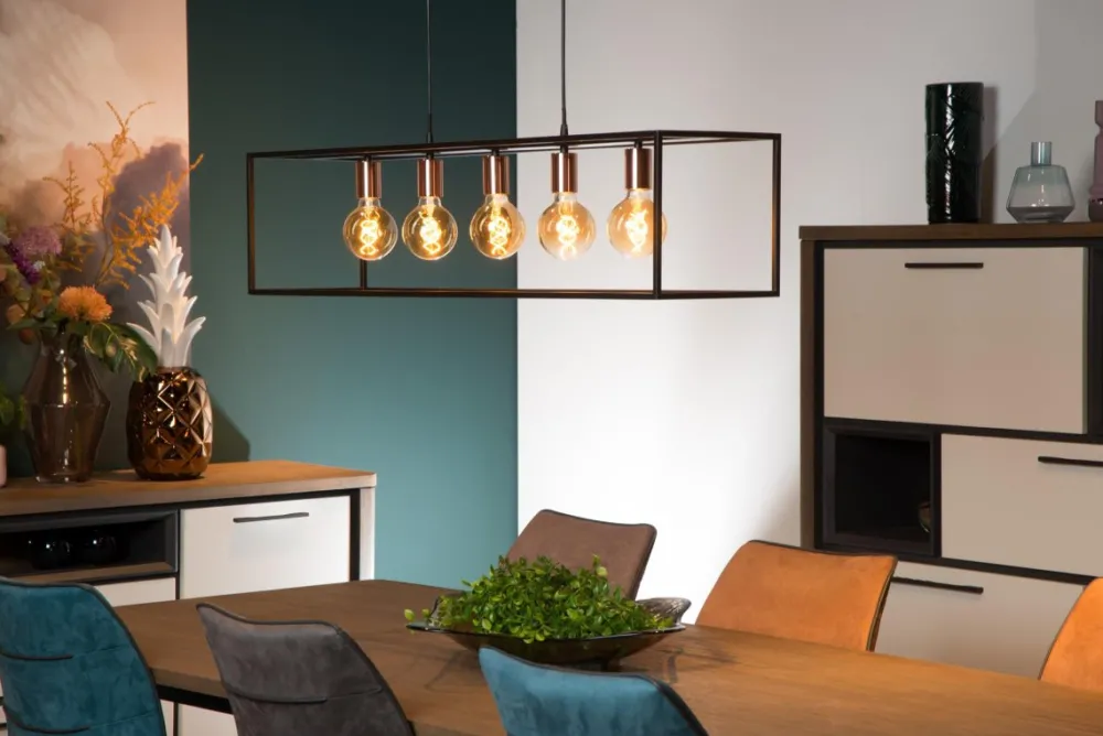 Hot Lucide Arthur 100cm taklampa Svart