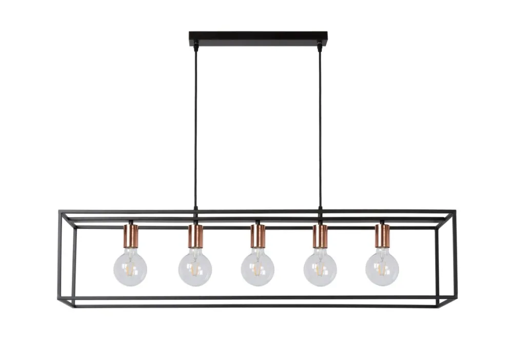 Hot Lucide Arthur 100cm taklampa Svart