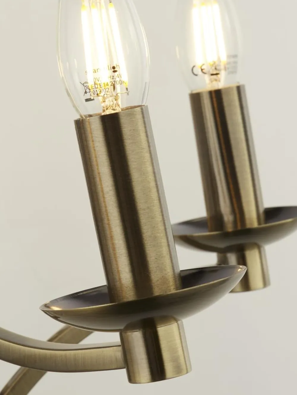 Searchlight Ascot Ø88 taklampa Antikmässing