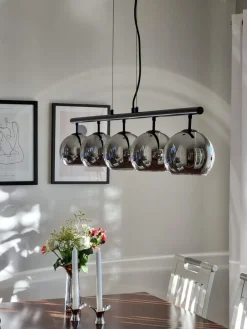Hot Aneta Lighting Atom 114cm taklampa Rökgrå