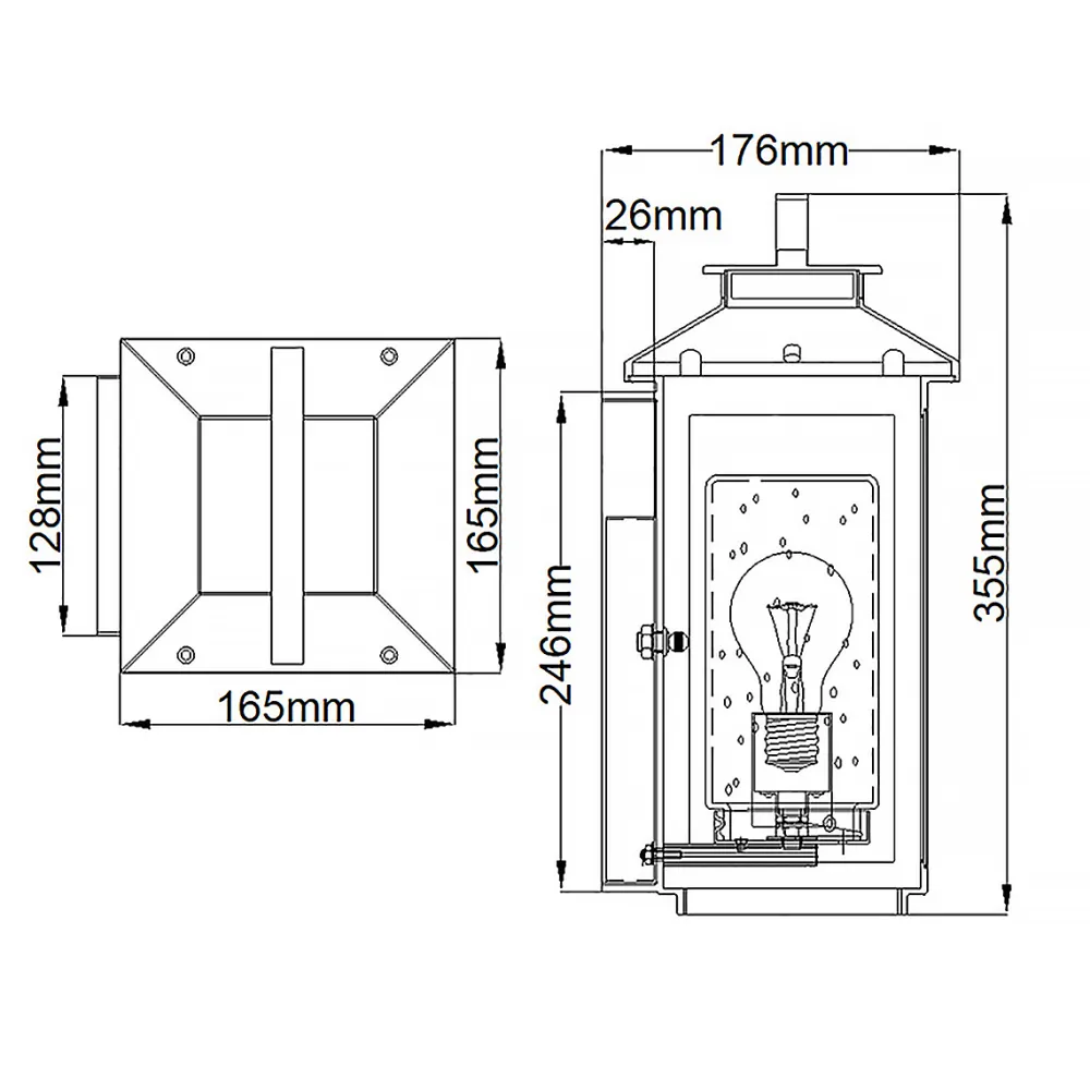 New Elstead Lighting Atwater 35cm utelampa