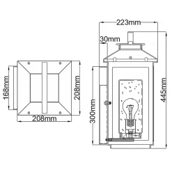Discount Elstead Lighting Atwater 45cm utelampa