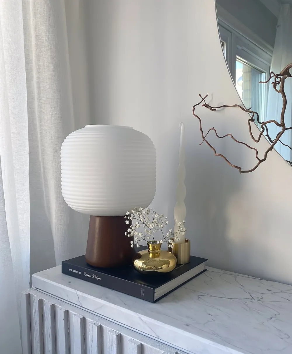 Outlet Aneta Lighting Aura 30cm bordslampa Brunbets