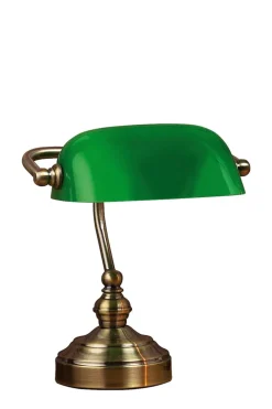 Best Markslöjd Bankers 25cm skrivbordslampa Antikmässing