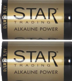 Discount Star Trading Batteri 2-p D 1,5V Power Alkaline Guld