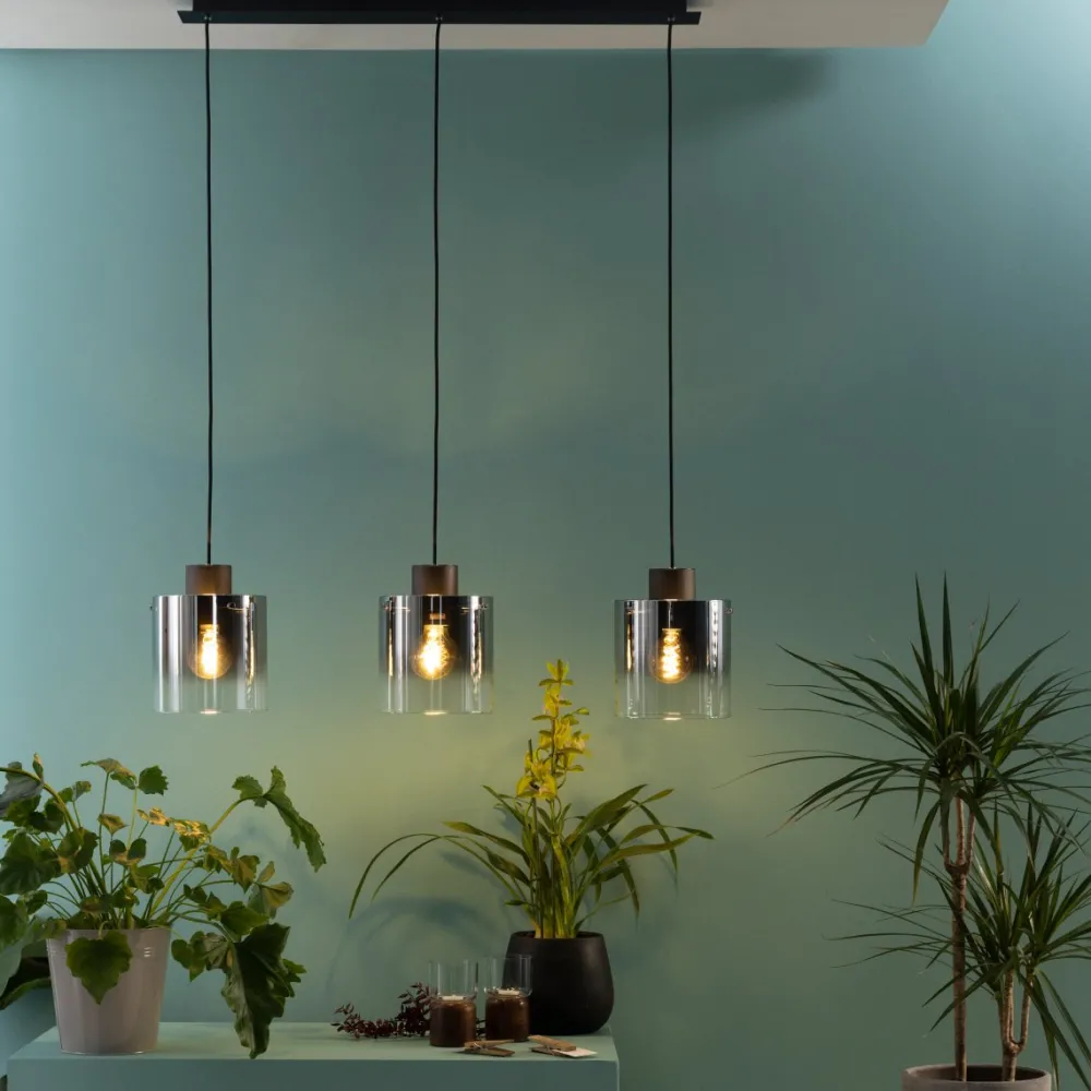 Brilliant Beth 90cm taklampa Rökfärgad