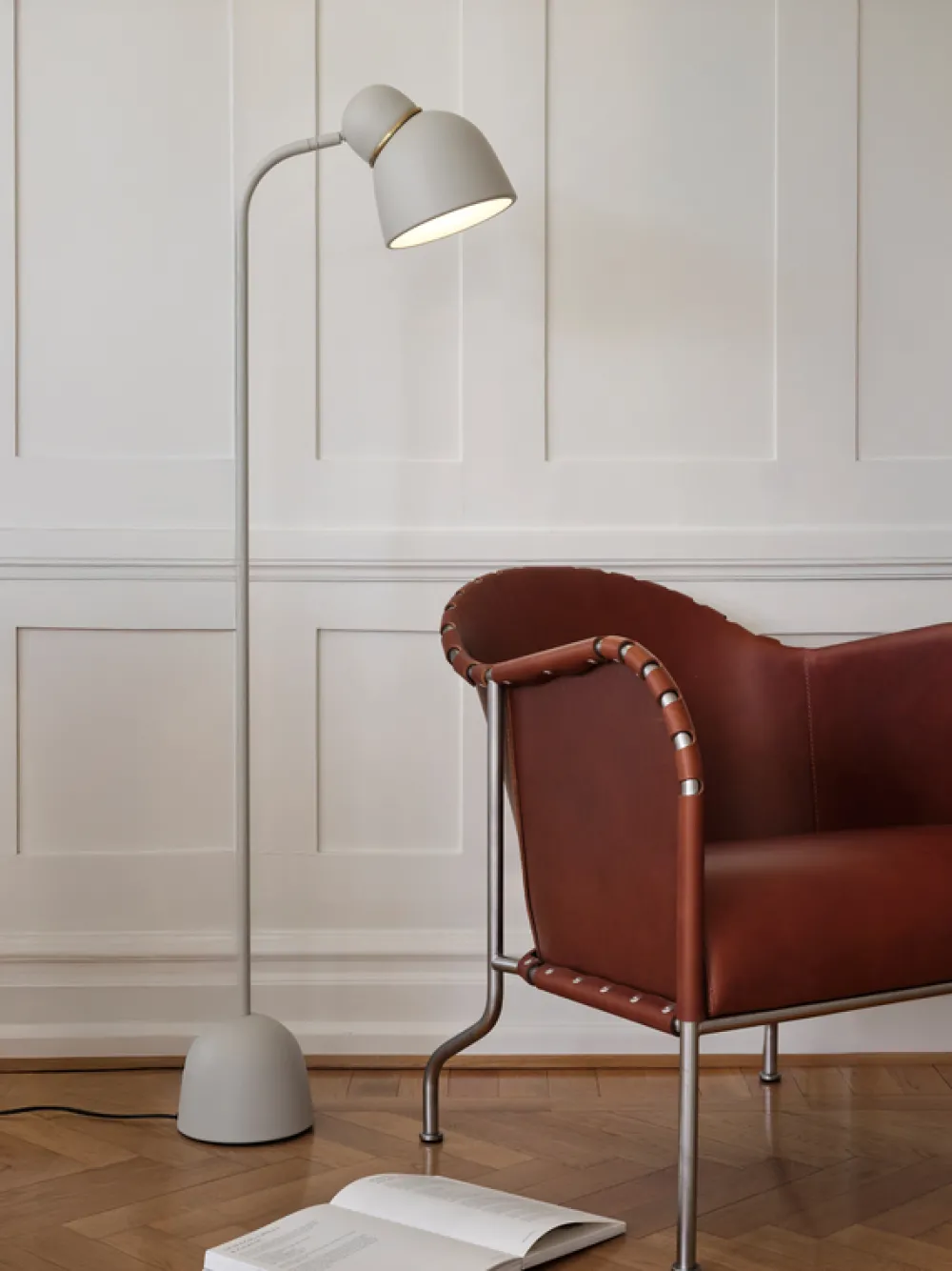 Clearance Belid Bird golvlampa Sand/mässing
