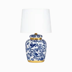 Outlet Lampan Blomsterlilla 30cm bordslampa Blå