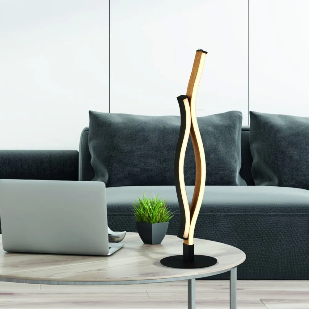 Sale Searchlight Bloom 48cm bordslampa Sandsvart