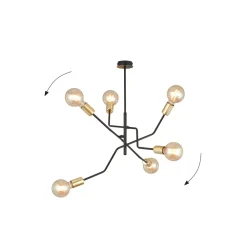 Emibig Lighting Bolt Ø66 taklampa Svart