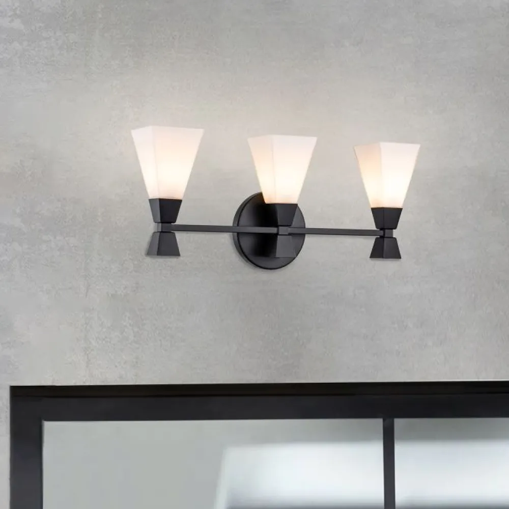 Clearance Elstead Lighting Bowtie 57cm badrumslampa Svart