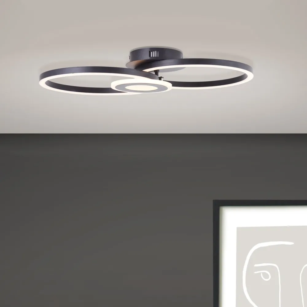Online Brilliant Bray 52cm plafond Svart