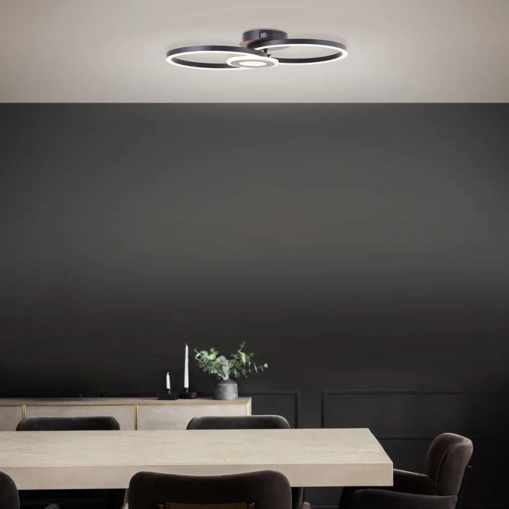 Online Brilliant Bray 52cm plafond Svart