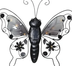Outlet Star Trading Butterfly solcellslampa Svart