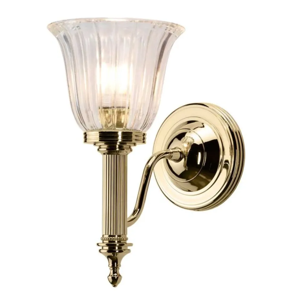 Hot Elstead Lighting Carroll 14cm badrumslampa Polerad mässing