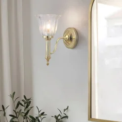Hot Elstead Lighting Carroll 14cm badrumslampa Polerad mässing