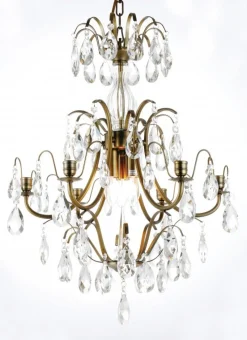 Outlet Norrsken Design Charlotte Ø45 kristall Antikmässing