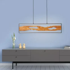 Clearance Brilliant Chaumont 100cm taklampa Trä