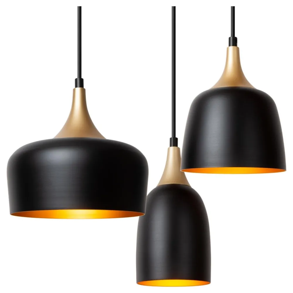 Discount Lucide Chayanne 125cm taklampa Svart