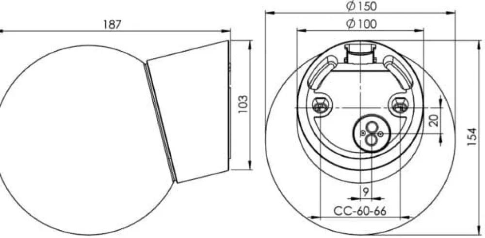 Discount Ifö electric Classic Glob 150 badrumslampa