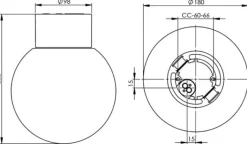 Clearance Ifö electric Classic Glob Ø18 badrumslampa