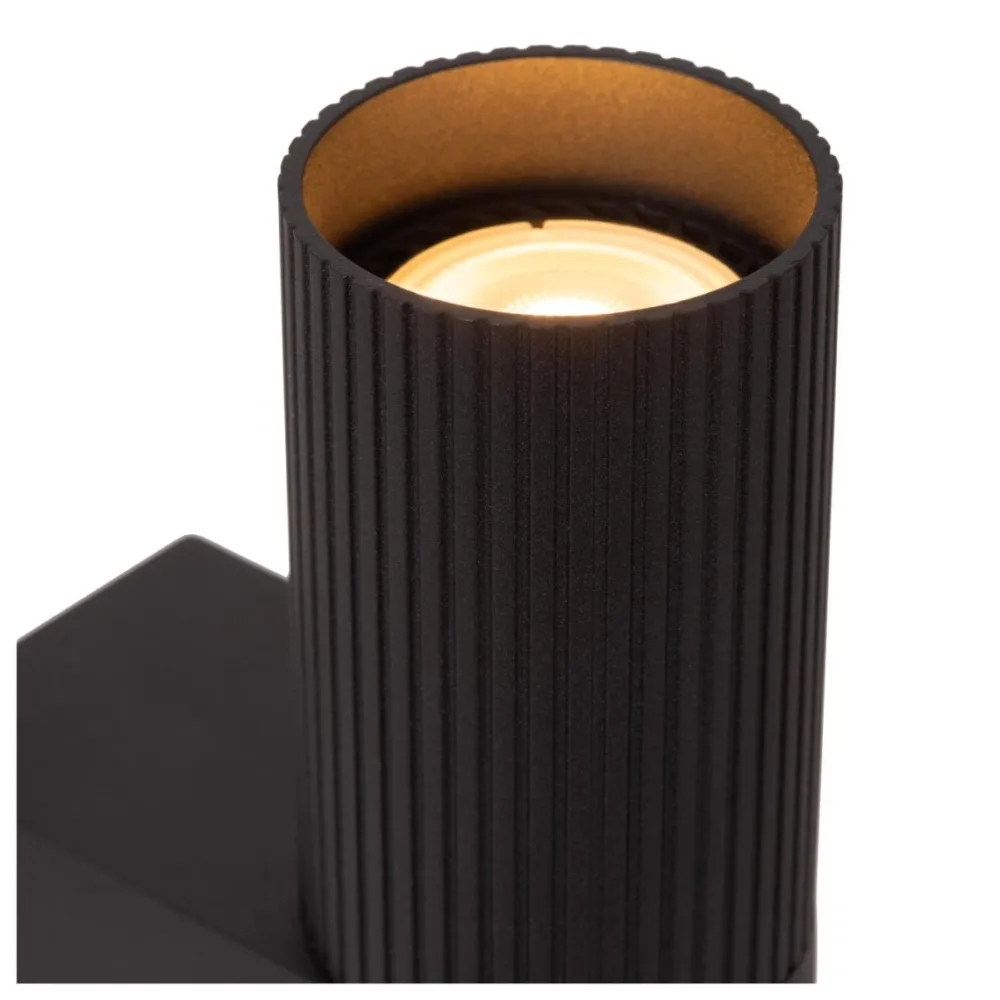 Outlet Lucide Clubs 20cm vägglampa Svart