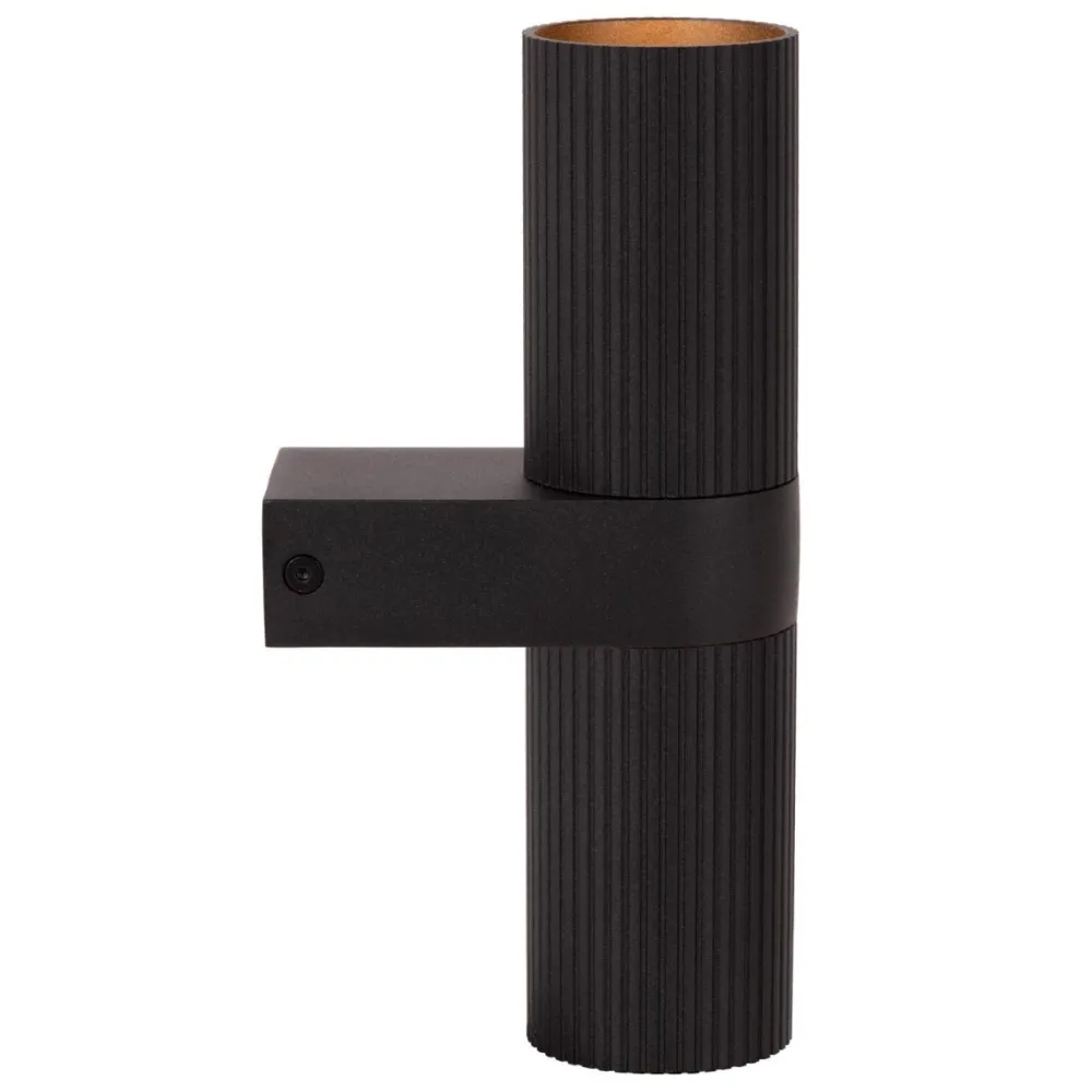 Outlet Lucide Clubs 20cm vägglampa Svart