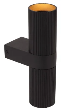 Outlet Lucide Clubs 20cm vägglampa Svart