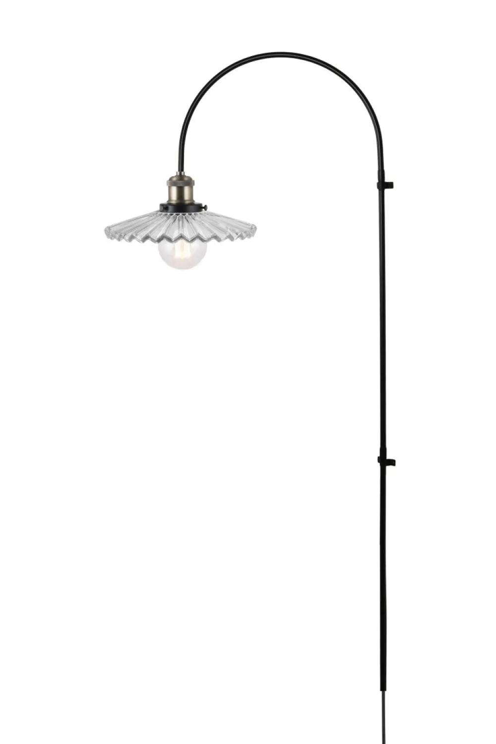 Hot Globen Lighting Cobbler 60cm vägglampa Transparent/svart