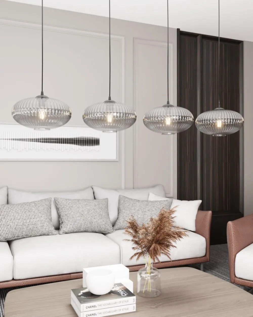 Best Emibig Lighting Coco 140cm taklampa Rökfärgad