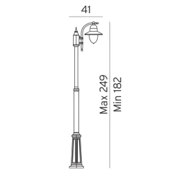 Sale Norlys Como 250cm stolpe Svart