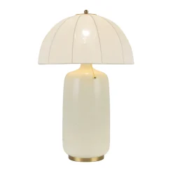 Best Elstead Lighting Crosby 70cm bordslampa Krämvit